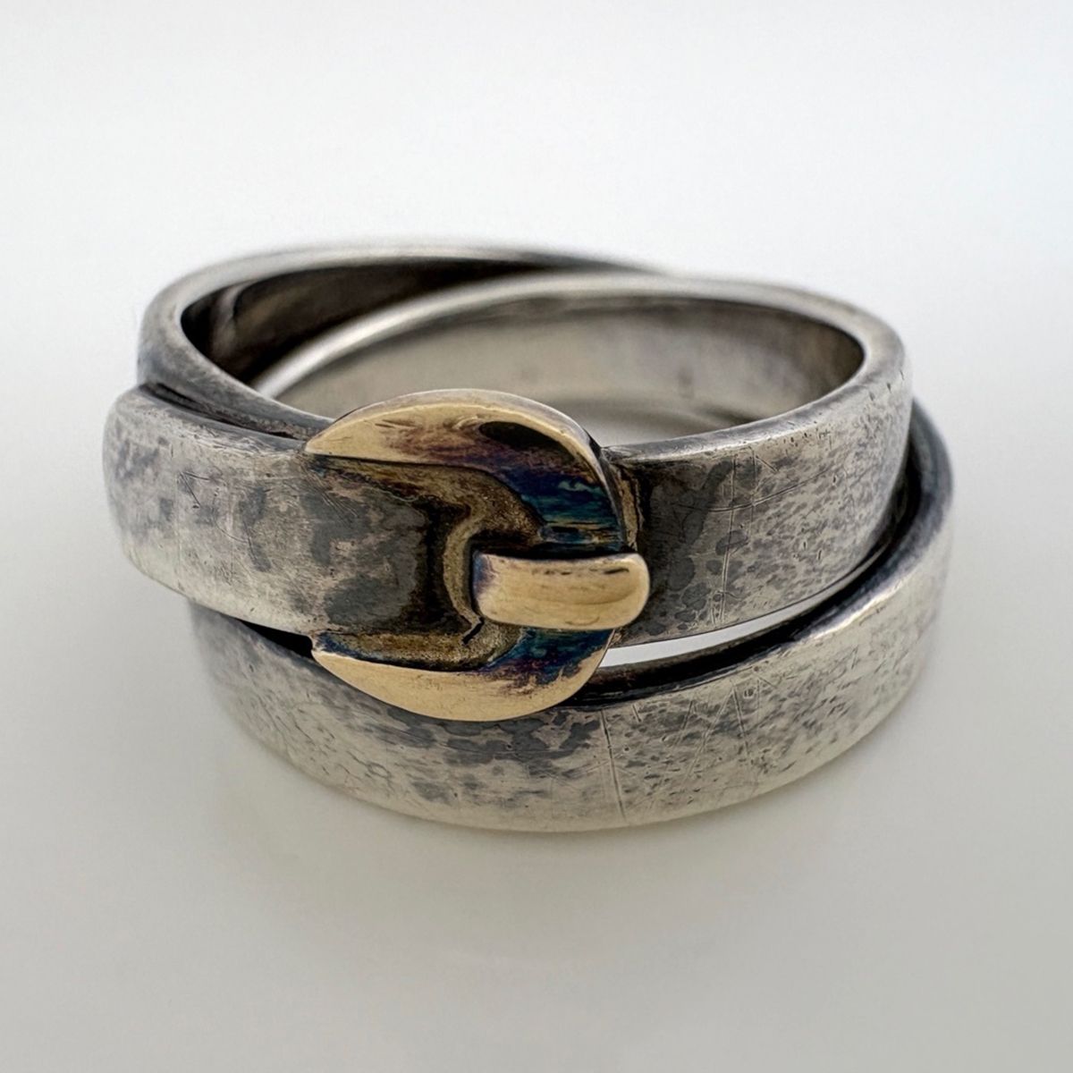 Hermes Double Tour Ring 925 Sterling Silver — view 2