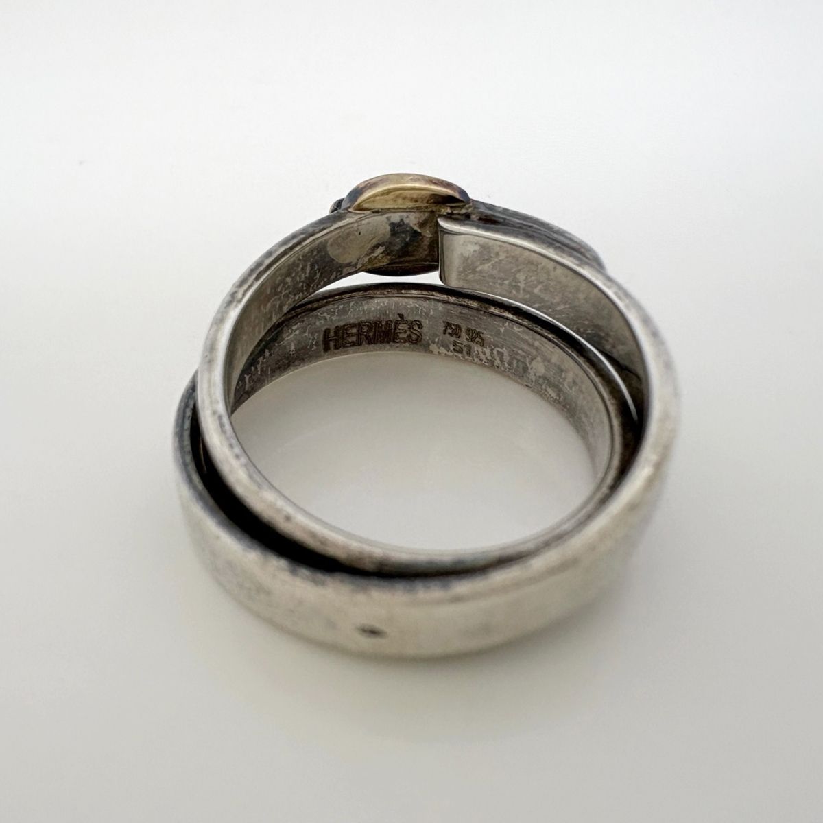 Hermes Double Tour Ring 925 Sterling Silver — view 3