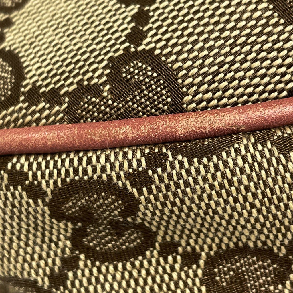Gucci GG Pattern Ski Shoulder Bag Canvas Beige Pink — view 3