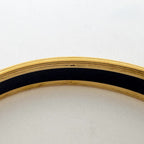 Hermes Enamel PM Cloisonne Bangle Gold Plated Blue Bracelet — view 4