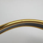 Hermes Enamel PM Cloisonne Bangle Gold Plated Blue Bracelet — view 3