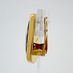 Hermes Enamel Earrings Cloisonne Gold Plated Black — view 2