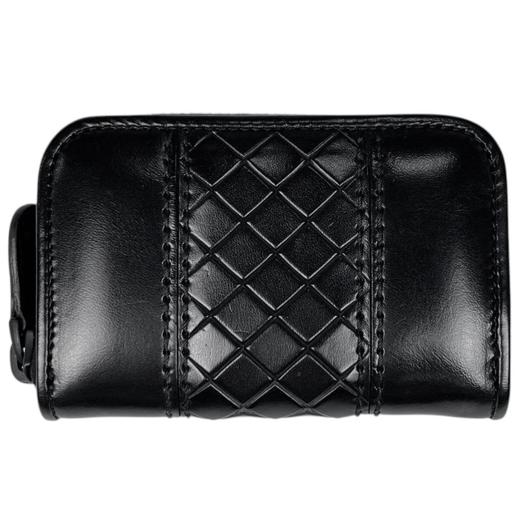 Bottega Veneta Intrecciato Coin Case Card Leather Black