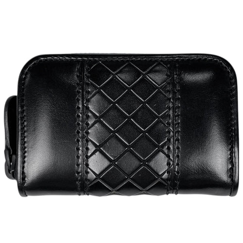 Bottega Veneta Intrecciato Coin Case Card Leather Black