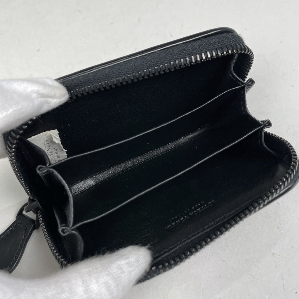 Bottega Veneta Intrecciato Coin Case Card Leather Black — view 7