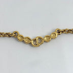 Dior Logo Rhinestone Necklace Gold Plated — view 2