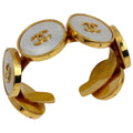 Chanel CC Logo Bangle Shell Gold Bracelet