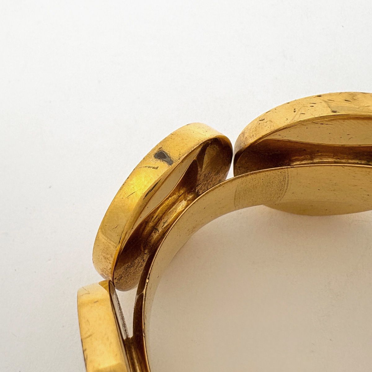 Chanel CC Logo Bangle Shell Gold Bracelet — view 4