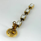 Chanel Faux Pearl Earrings Swing Gold Plated — view 3