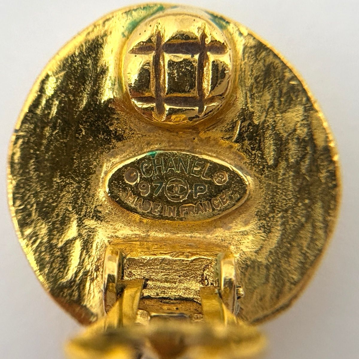Chanel CC Logo Earrings Swing Gold Plated — view 6