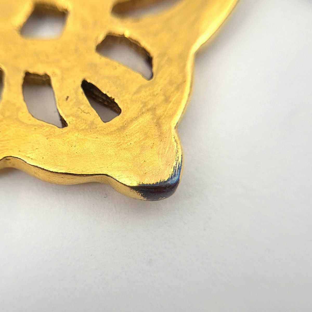 Chanel CC Logo Earrings Swing Gold Plated — view 4