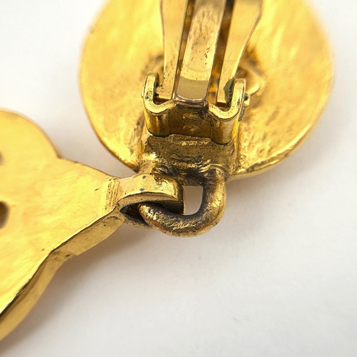 Chanel CC Logo Earrings Swing Gold Plated — view 5