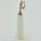 Chanel CC Logo Faux Pearl Earrings Swing Gold Plated — view 2