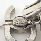 Chanel CC Logo Earrings Heart Swing Silver Plated — view 4