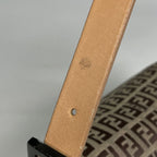 Fendi Zucchino Pattern Shoulder Bag Mamma Baguette Canvas Beige — view 5