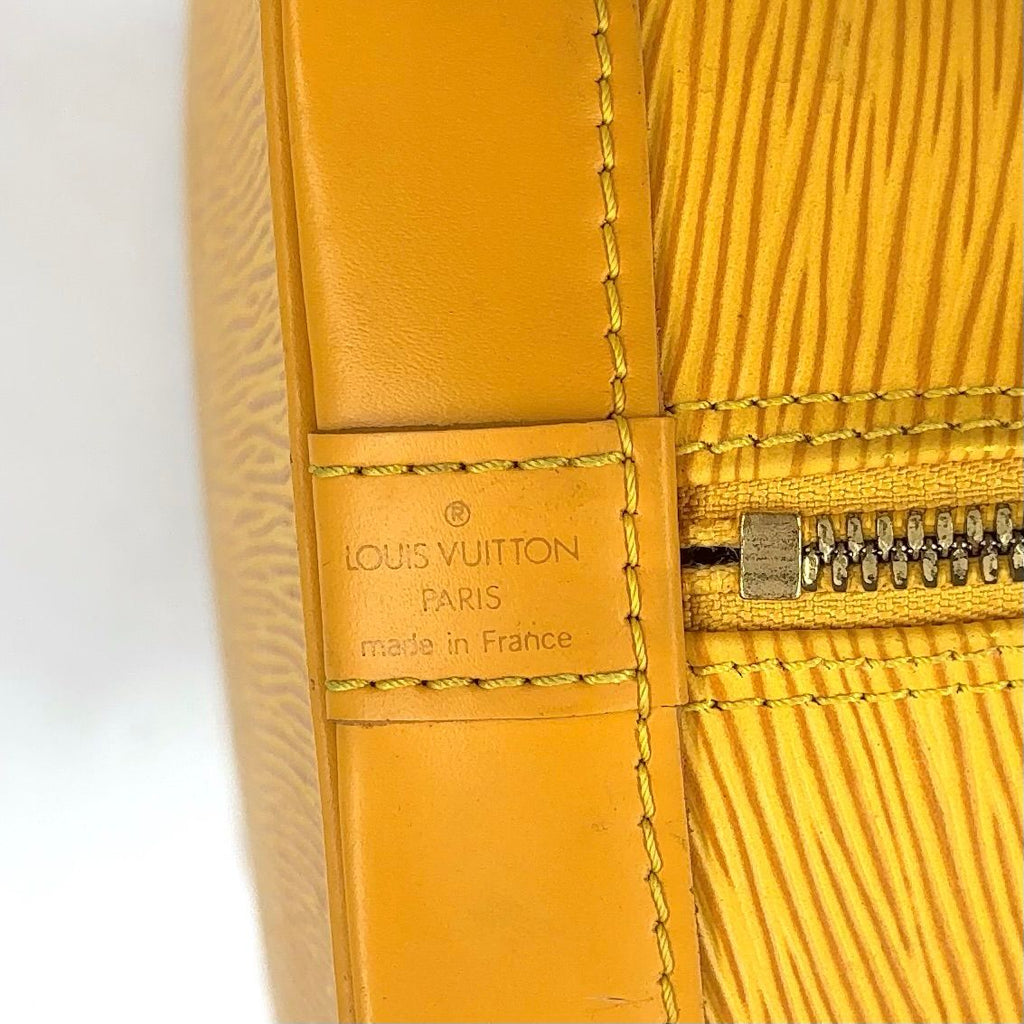 Louis Vuitton Alma Epi Tassili Yellow Leather Handbag Gold — view 4