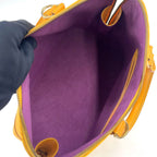 Louis Vuitton Alma Epi Tassili Yellow Leather Handbag Gold — view 3