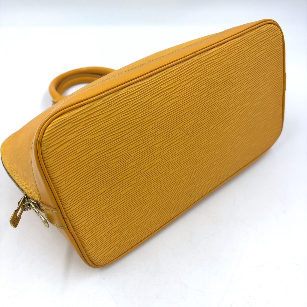 Louis Vuitton Alma Epi Tassili Yellow Leather Handbag Gold — view 8