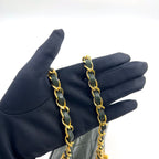 Chanel Quilted CC Logo Lambskin Dark Green Shoulder Bag Gold — view 5