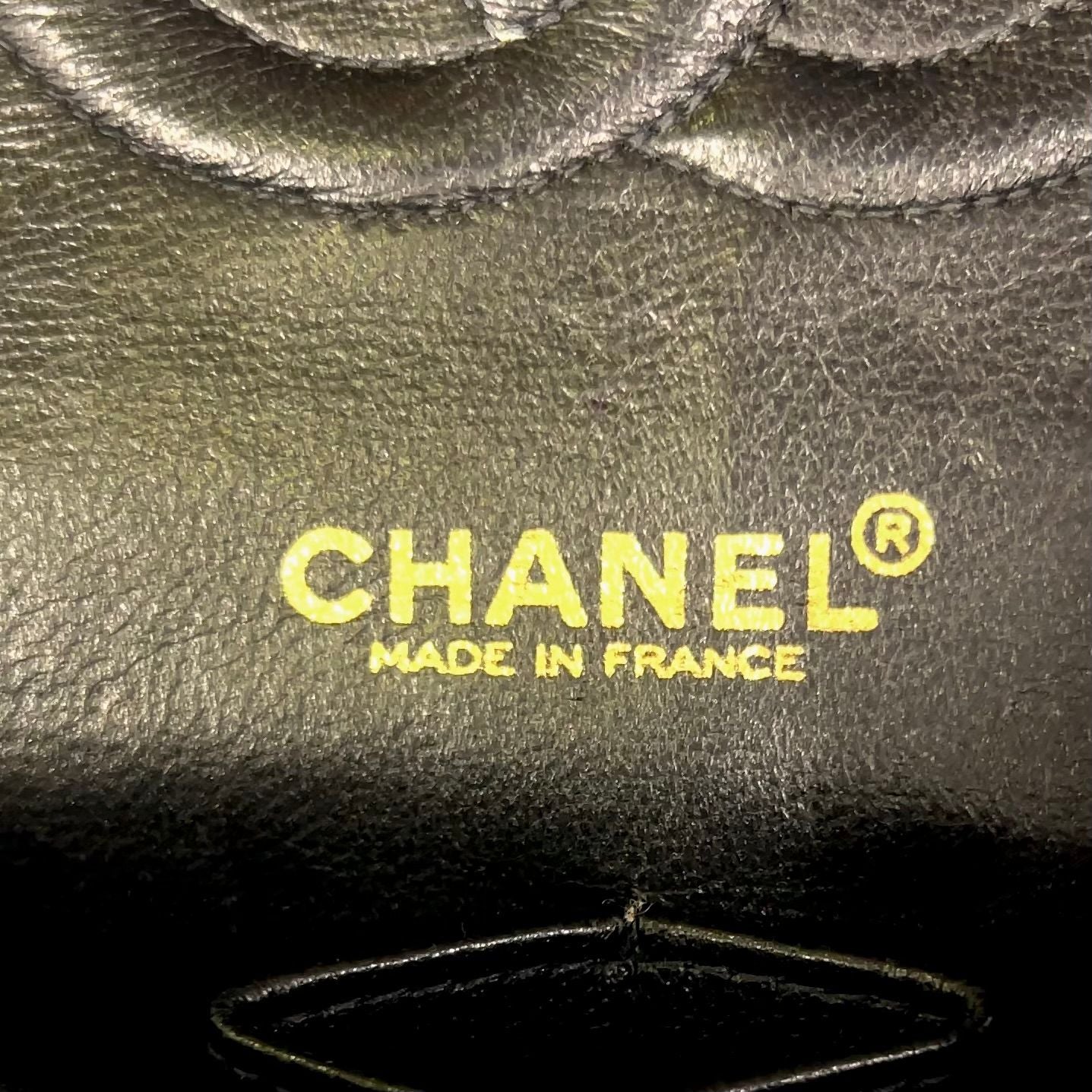 Chanel Quilted Double Flap Leather Canvas Black Shoulder Bag Gold — view 4