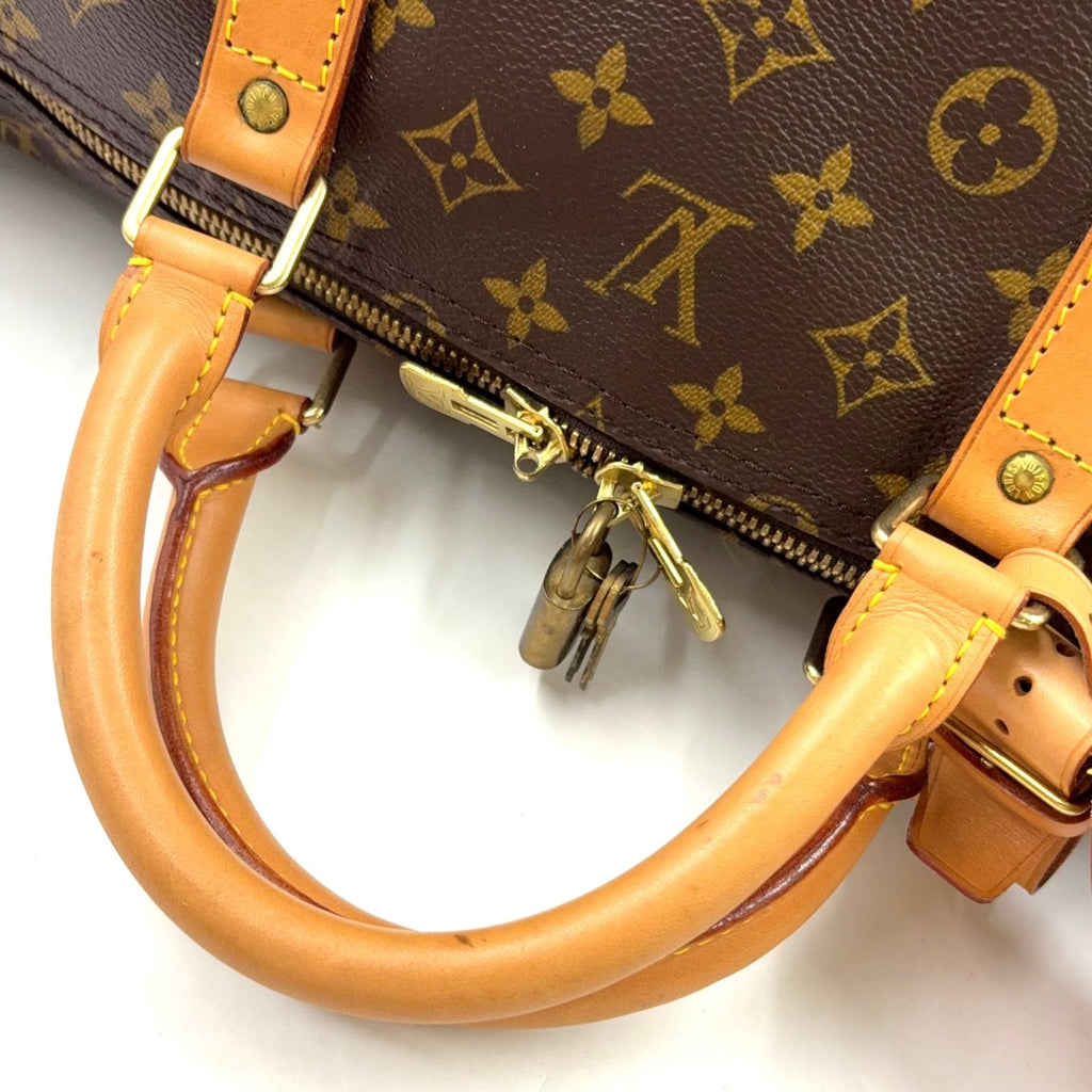 Louis Vuitton Keepall Bandouliere 60 Monogram Leather Brown Light Boston — view 8