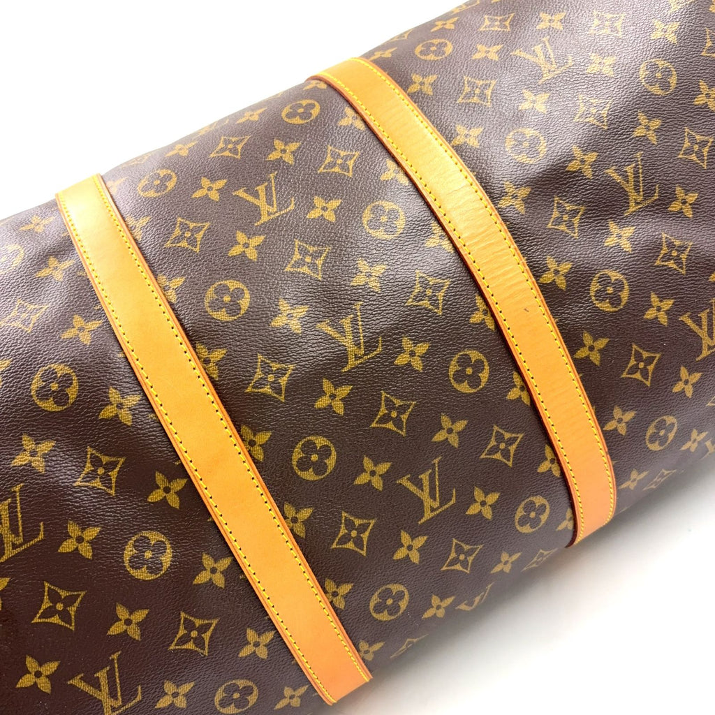 Louis Vuitton Keepall Bandouliere 60 Monogram Leather Brown Light Boston — view 7