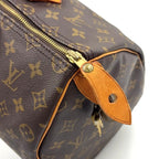 Louis Vuitton Speedy 35 Monogram Leather Brown Light Handbag Gold — view 6