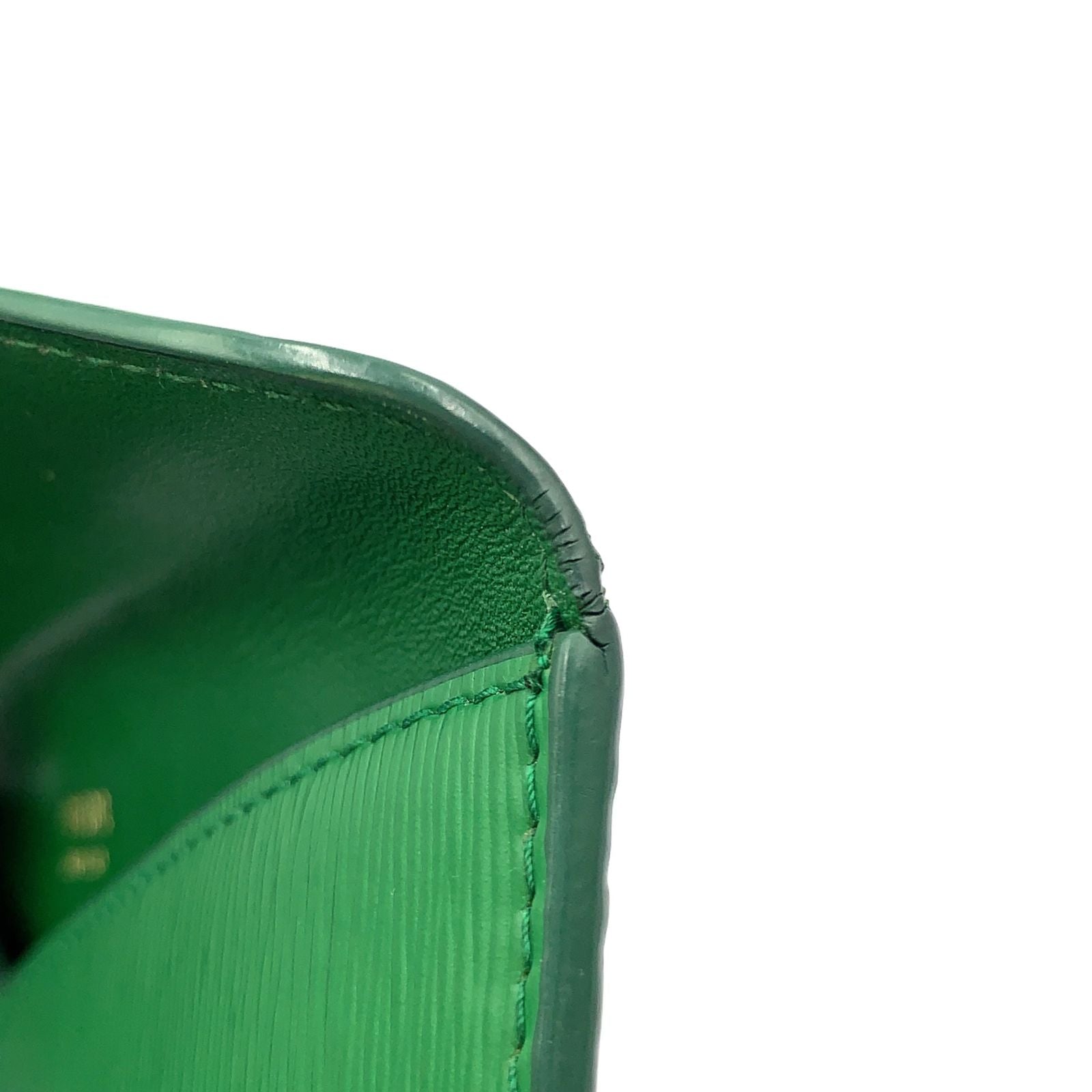 Prada Envelope Leather Green Bifold Wallet Gold — view 7