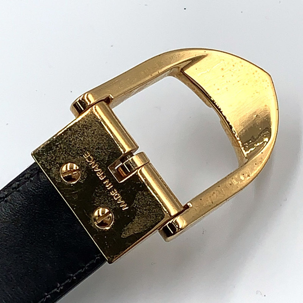 Louis Vuitton Ceinture Classic Epi Unknown Leather Black Belt Gold — view 5