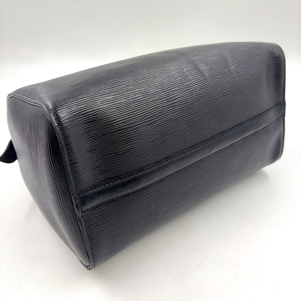 Louis Vuitton Speedy 30 Epi Noir Leather Black Handbag Gold — view 6