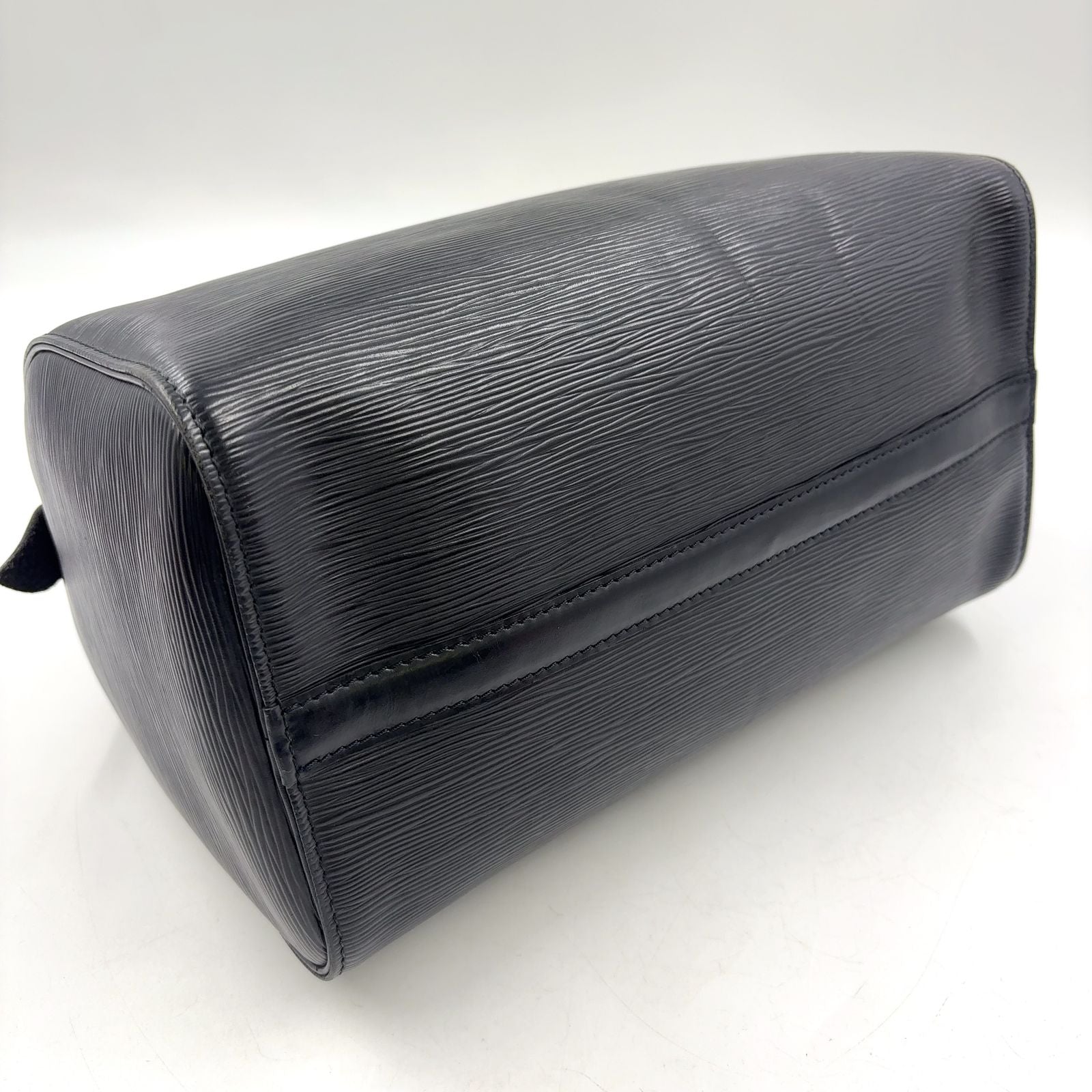 Louis Vuitton Speedy 30 Epi Noir Leather Black Handbag Gold — view 6