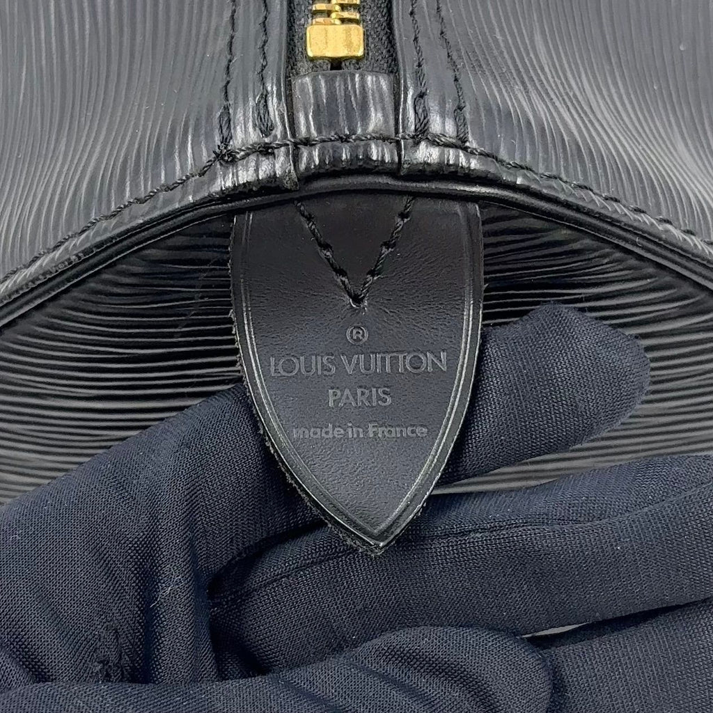 Louis Vuitton Speedy 30 Epi Noir Leather Black Handbag Gold — view 4