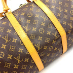 Louis Vuitton Keepall Bandouliere 50 Monogram Leather Brown Light Boston — view 6