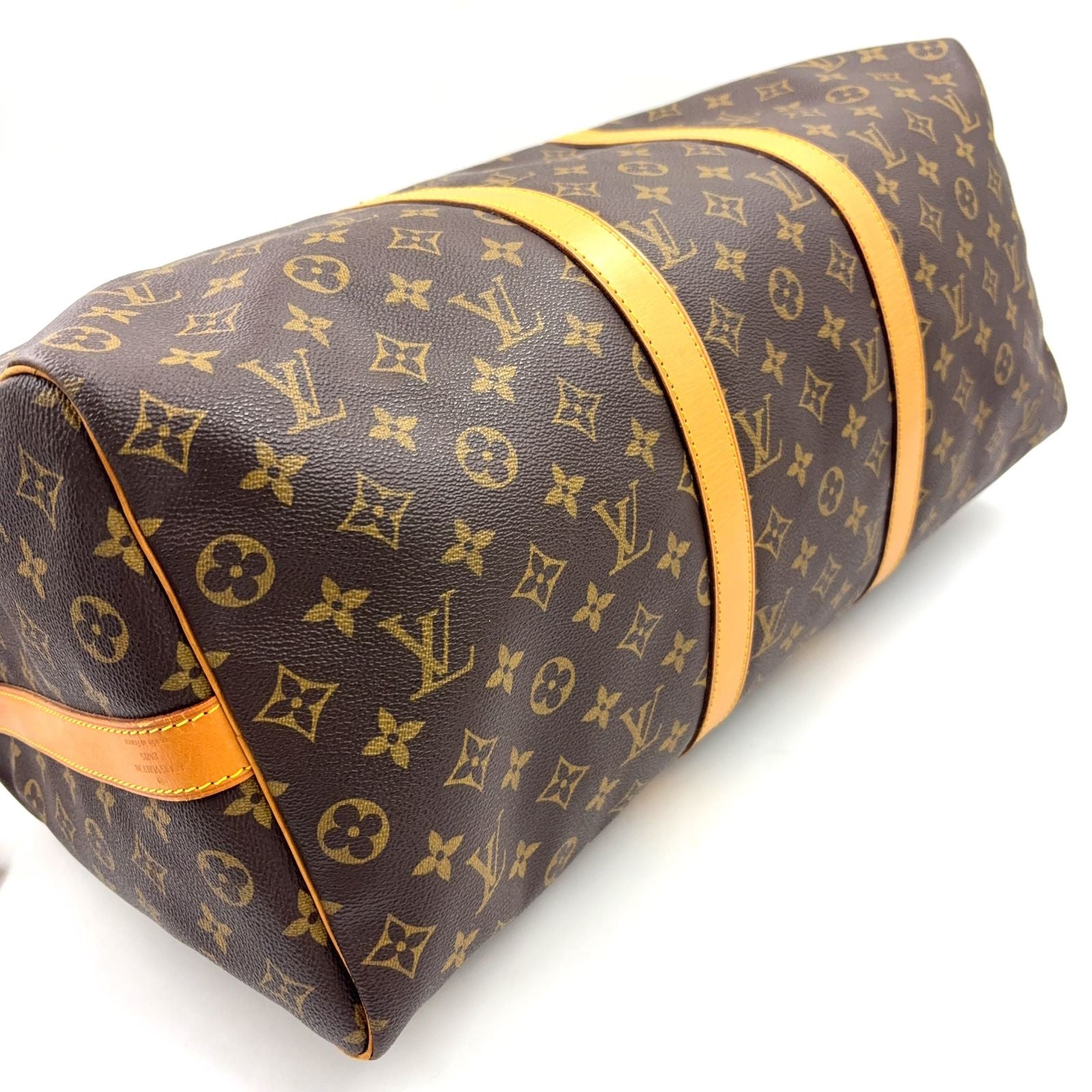 Louis Vuitton Keepall Bandouliere 50 Monogram Leather Brown Light Boston — view 5