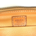 Celine Macadam Pattern Leather Brown Clutch Gold — view 4