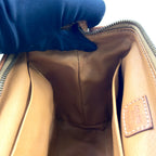 Celine Macadam Pattern Leather Brown Clutch Gold — view 8