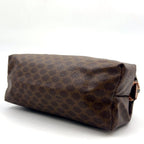 Celine Macadam Pattern Leather Brown Clutch Gold — view 9