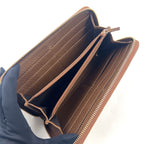 Gucci Zip Around Leather Canvas Brown Wallet Gold — view 3