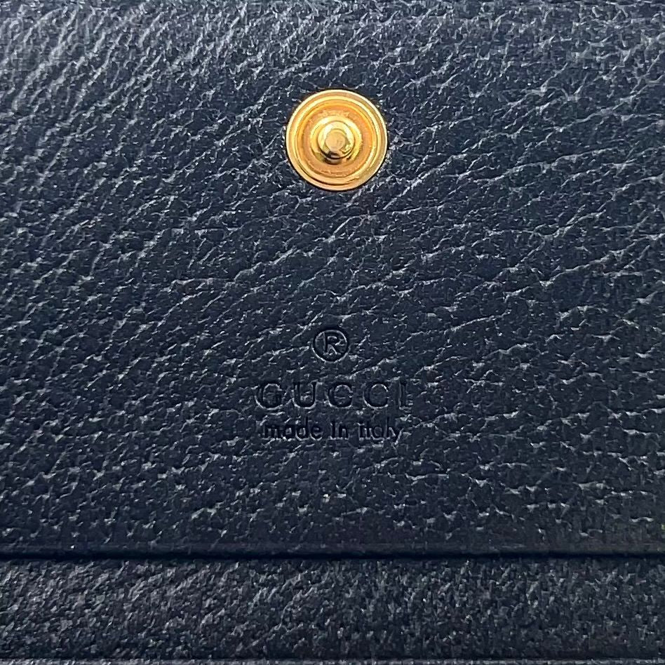 Gucci Ophidia GG Supreme Bifold Wallet Leather Black Gold — view 5