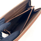 Gucci Zip Around Leather Canvas Brown Wallet Gold — view 7