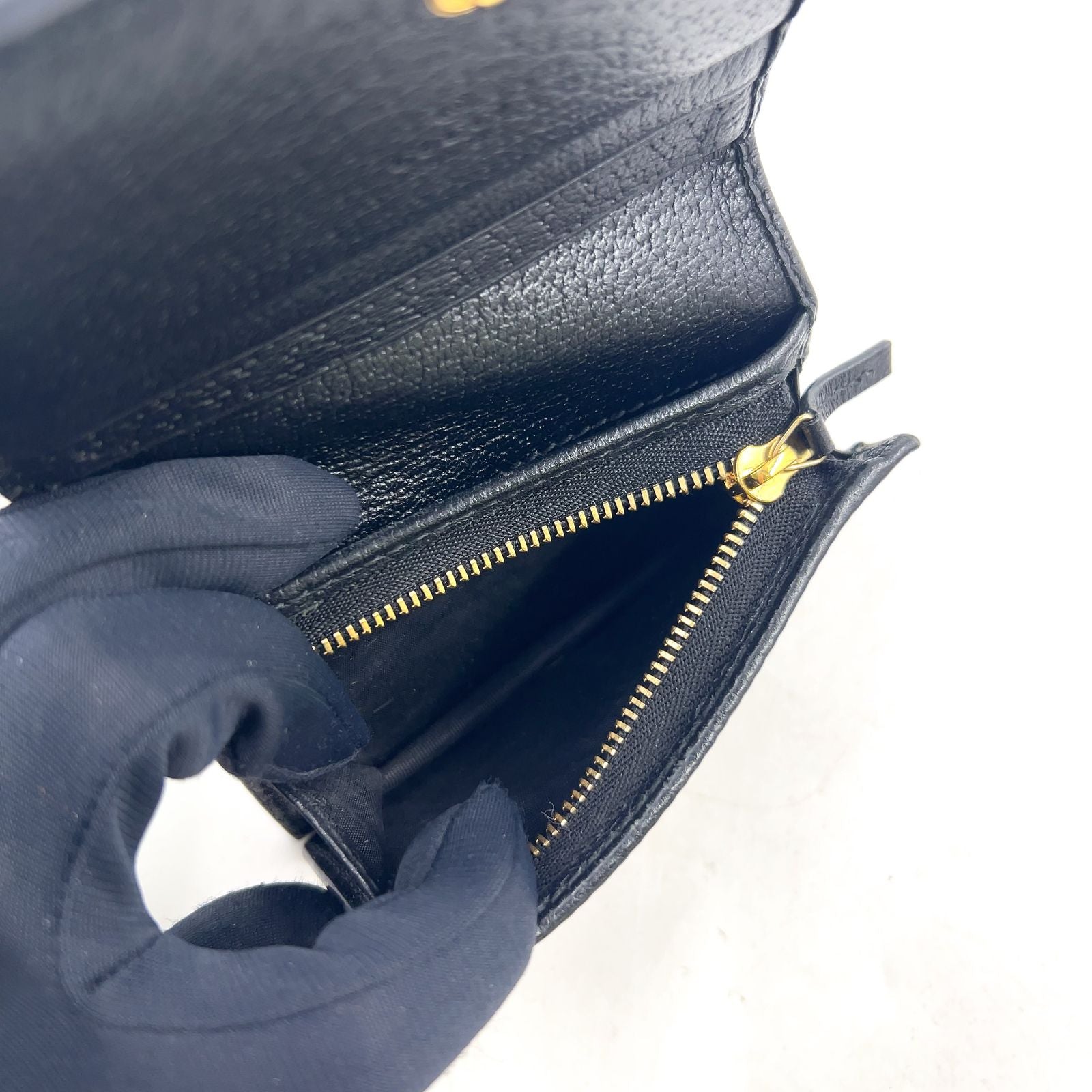 Gucci Ophidia GG Supreme Bifold Wallet Leather Black Gold — view 4