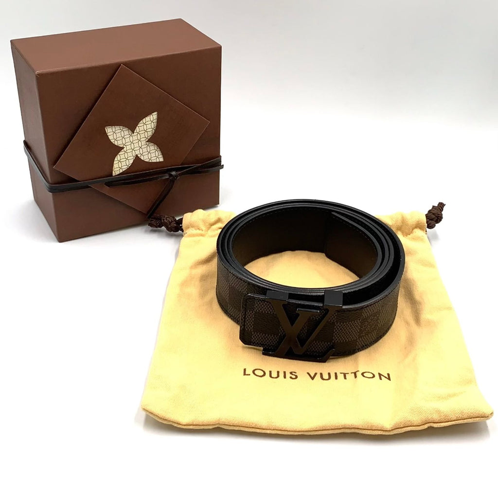 Louis Vuitton Ceinture LV Initial Leather Black Belt — view 8