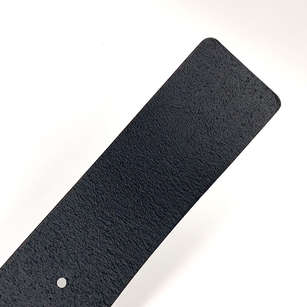 Gucci Interlocking Buckle Leather Black Belt Silver — view 8