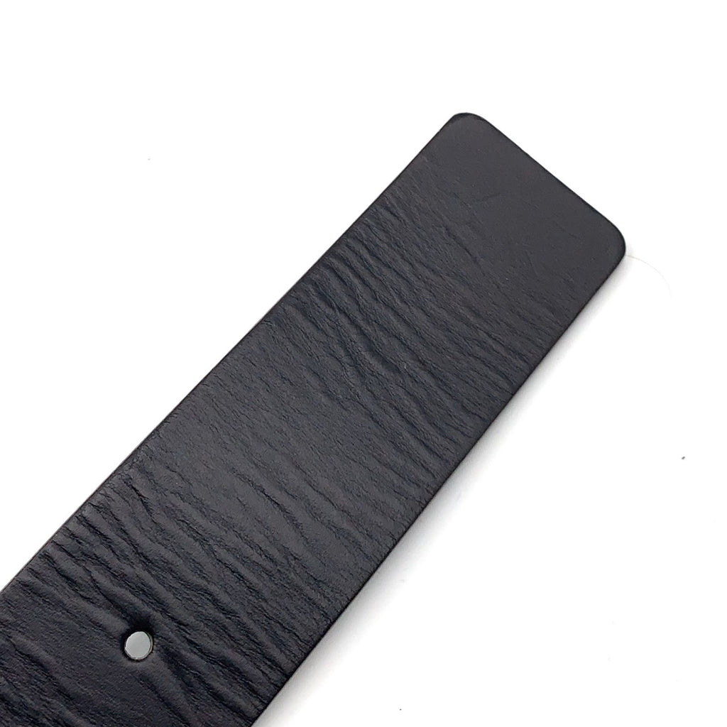 Gucci Interlocking Buckle Leather Black Belt Silver — view 7