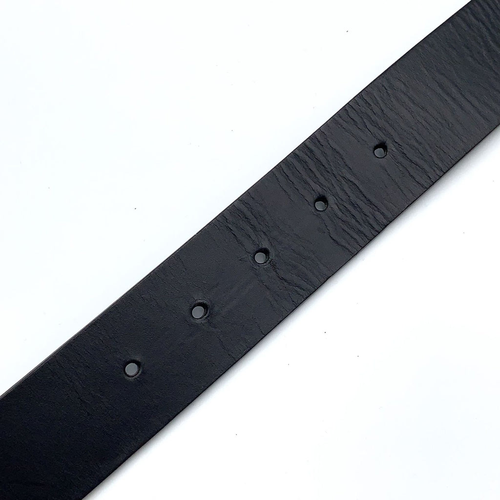 Gucci Interlocking Buckle Leather Black Belt Silver — view 6