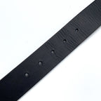 Gucci Interlocking Buckle Leather Black Belt Silver — view 6