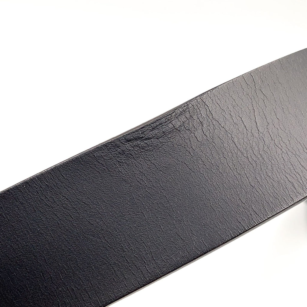 Gucci Interlocking Buckle Leather Black Belt Silver — view 5