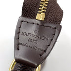 Louis Vuitton Pochette Accessoire Damier Ebene Leather Brown Handbag Gold — view 4