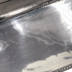 Prada Corner Metal Logo Leather Black Bifold Wallet Silver — view 7