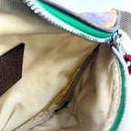 Gucci the North Face Leather Nylon Green Beige Belt Bag Silver — view 8